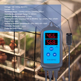 Inkbird WiFi Humidity Controller & Reptile Fogger Combo: IHC-200+ Kit, App Or Remote Control For Terrariums, Works With Alexa/Google Home