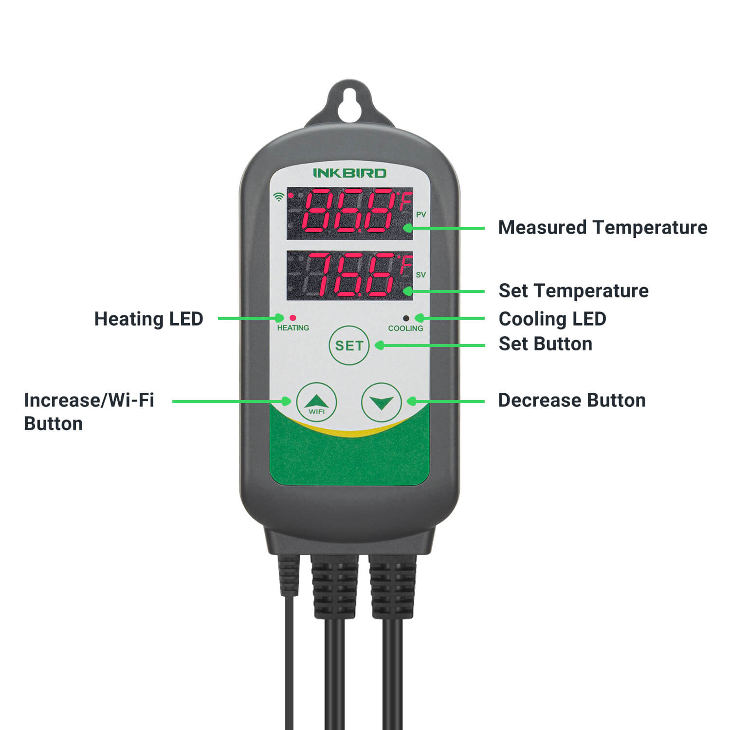 Digital Temperature Controller ITC - 308 WIFI With Aquarium Probe - INKBIRD