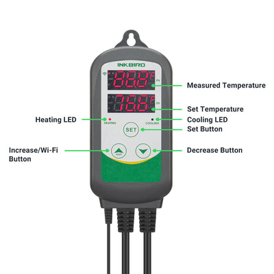 Digital Temperature Controller ITC - 308 WIFI With Aquarium Probe - INKBIRD