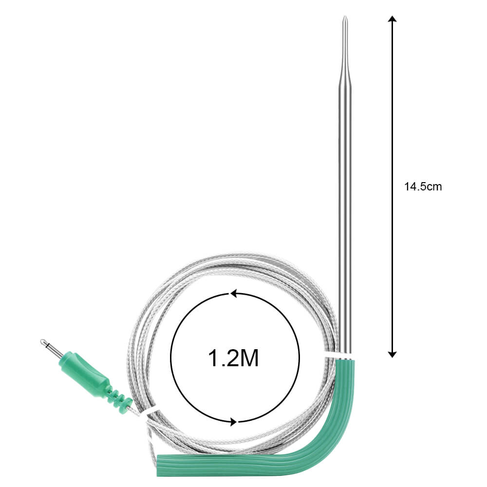 3 Sonde Di Ricambio NexRen Per Termometro BBQ Inkbird – Cavo 130 Cm, 0-300°C, Compatibili Con Griglie E Forni